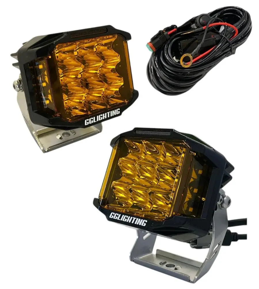 Cb60 Amber Pod Bundle With Wiring Harness By Gg Lighting 1