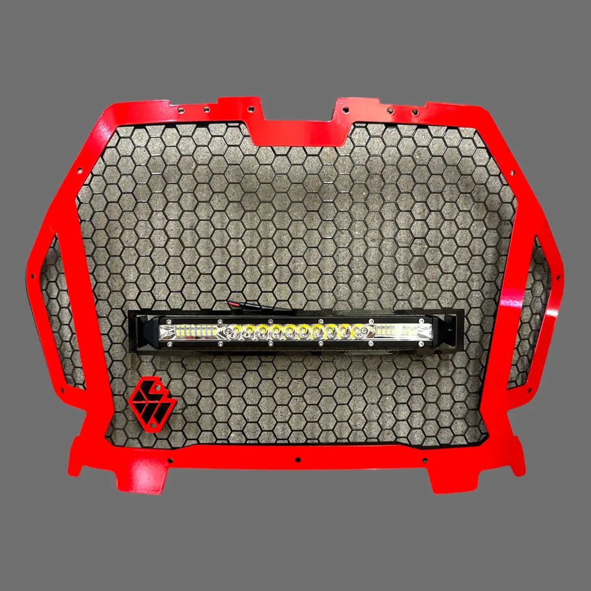 Aftermarket Snap In Grille With Light Bar 1