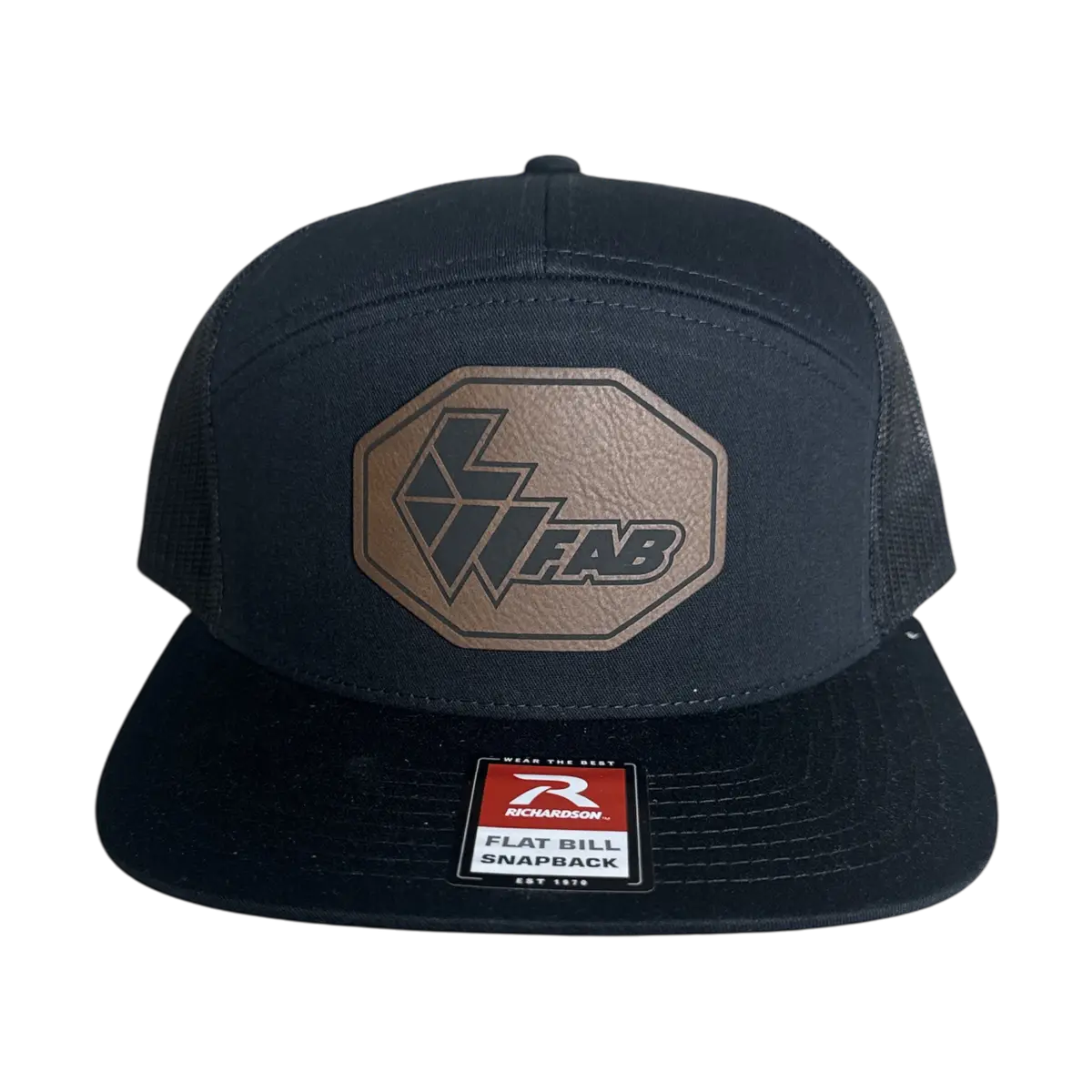 L&W Logo Snapback Hat- Leather Patch 8
