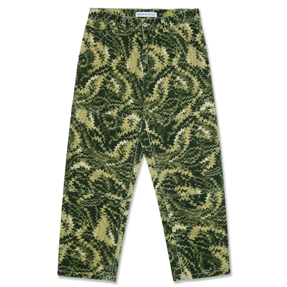 Polar Skate Co. 93! Work Pants Green Camo 1