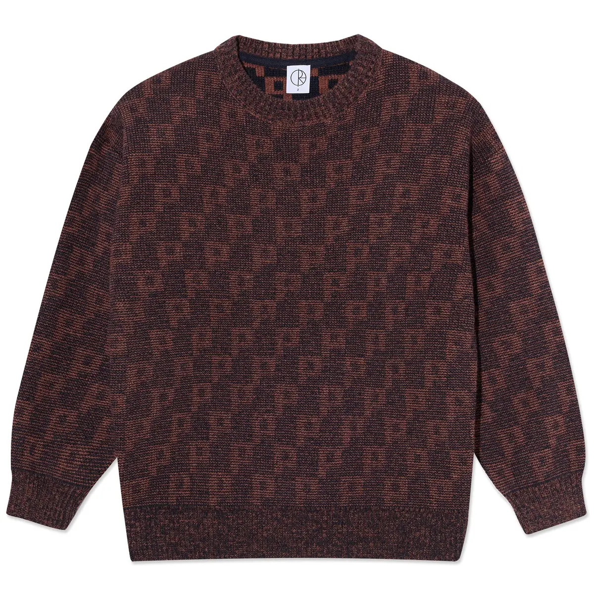 Polar Skate Co. George Sweater P Pattern Navy/Orange 1