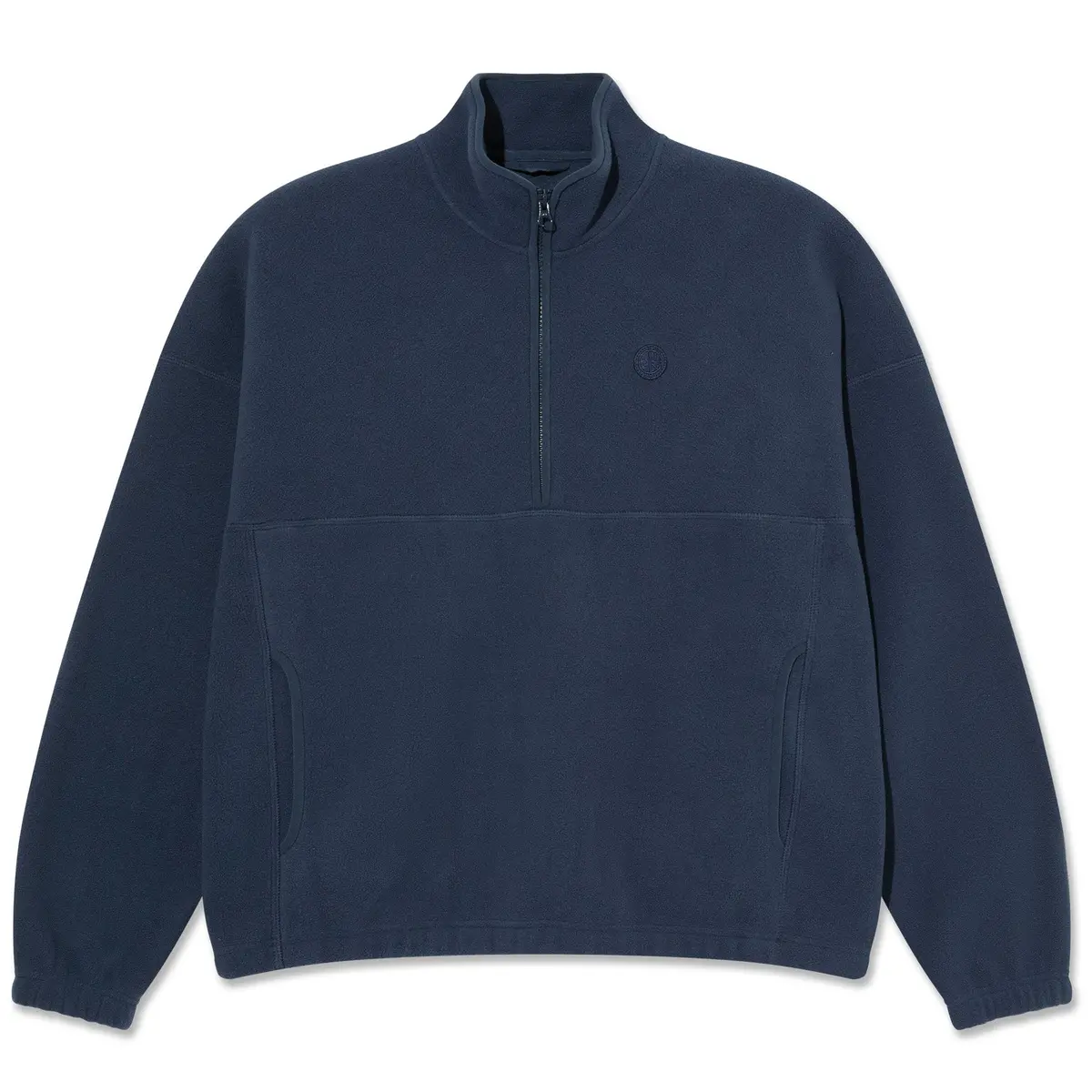 Polar Skate Co. Ivan Half Zip Sweatshirt Grey Blue 1