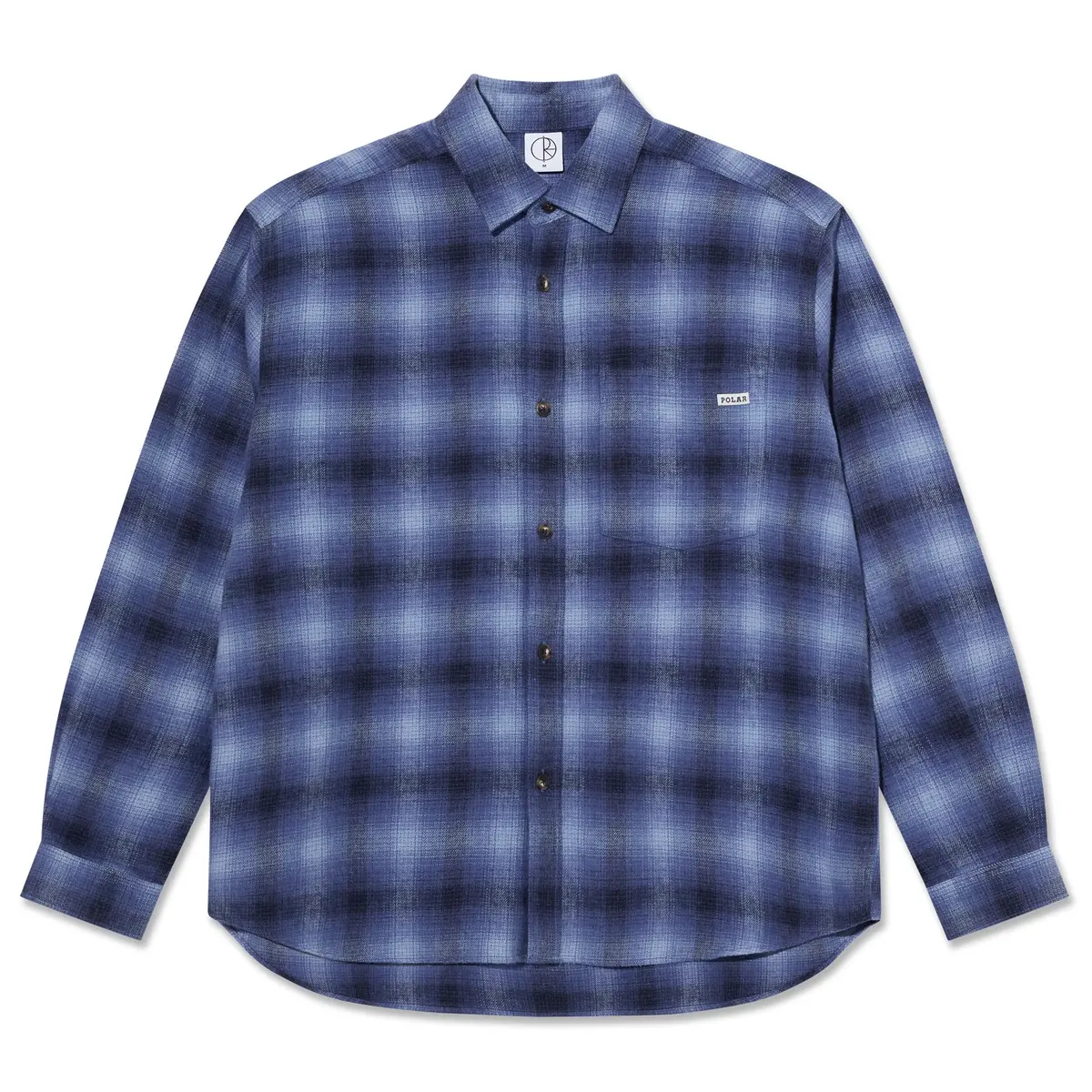 Polar Skate Co. Mitchell Ls Shirt Shadow Check Blue 1