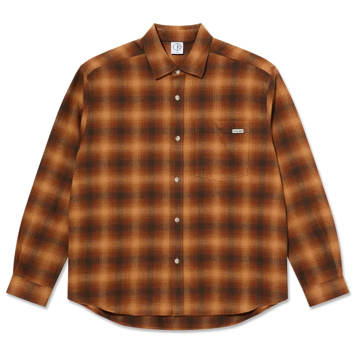 Polar Skate Co. Mitchell Ls Shirt Shadow Check Caramel 1