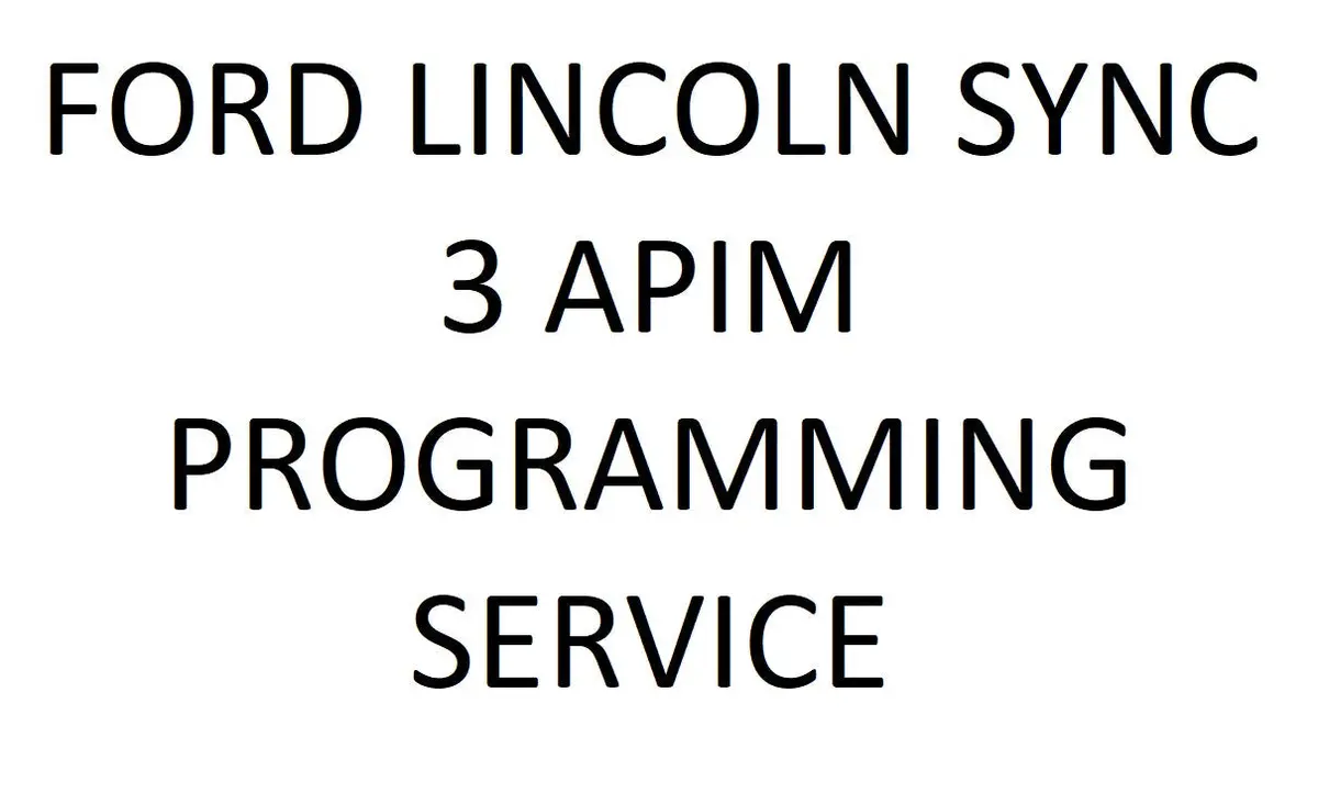 Sync 3 4 To 8 Inch Programming Services 1