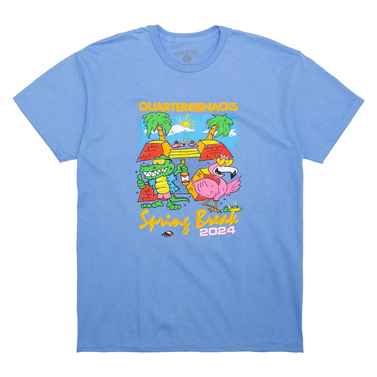 Quartersnacks Spring Break Tee Carolina Blue 1