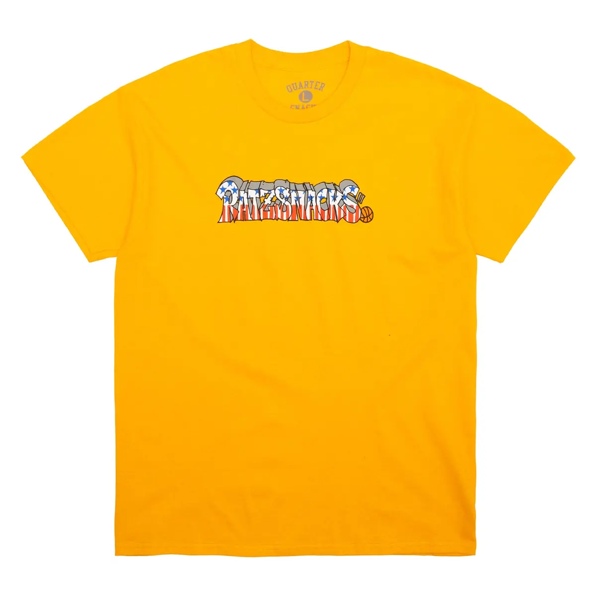 Quartersnacks X Rat Ratz Script Tee Yellow 1