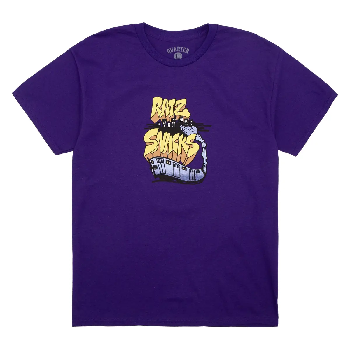 Quartersnacks X Rat Ratz Train Tee Purple 1