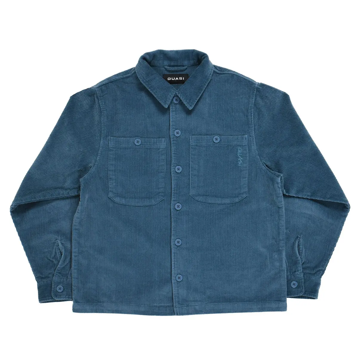 Quasi Montauk Cord Button Up Shirt Ocean Blue 1