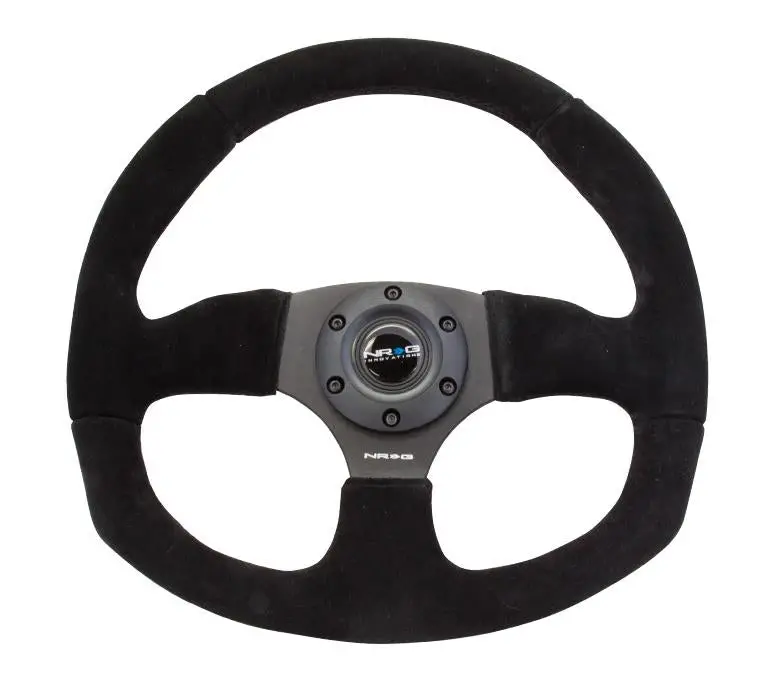 Nrg Innovations Flat Bottom Steering Wheel Suede 1