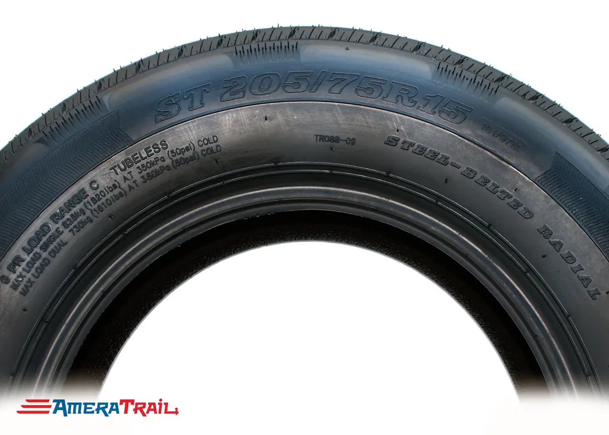 205 / 75 R 15 Load Range C, Steel Belted Radial Tire, Tire Brand May Vary. 1