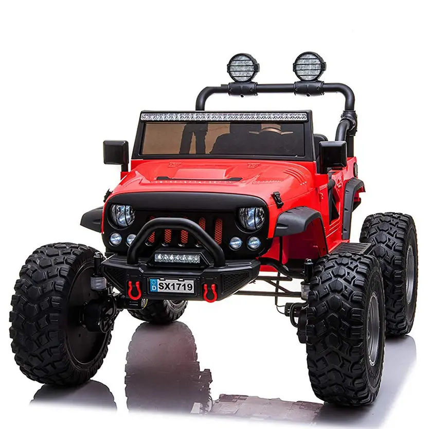 Lifted Monster Jeep 24V 2 Seater Classic Ride On Car With Remote Control, Leather Seat And Eva Tires 2
