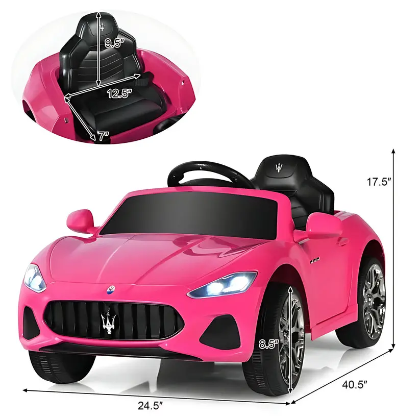Licensed Maserati Grancabrio S302 12V Electric Kids Ride On Car Pink 1