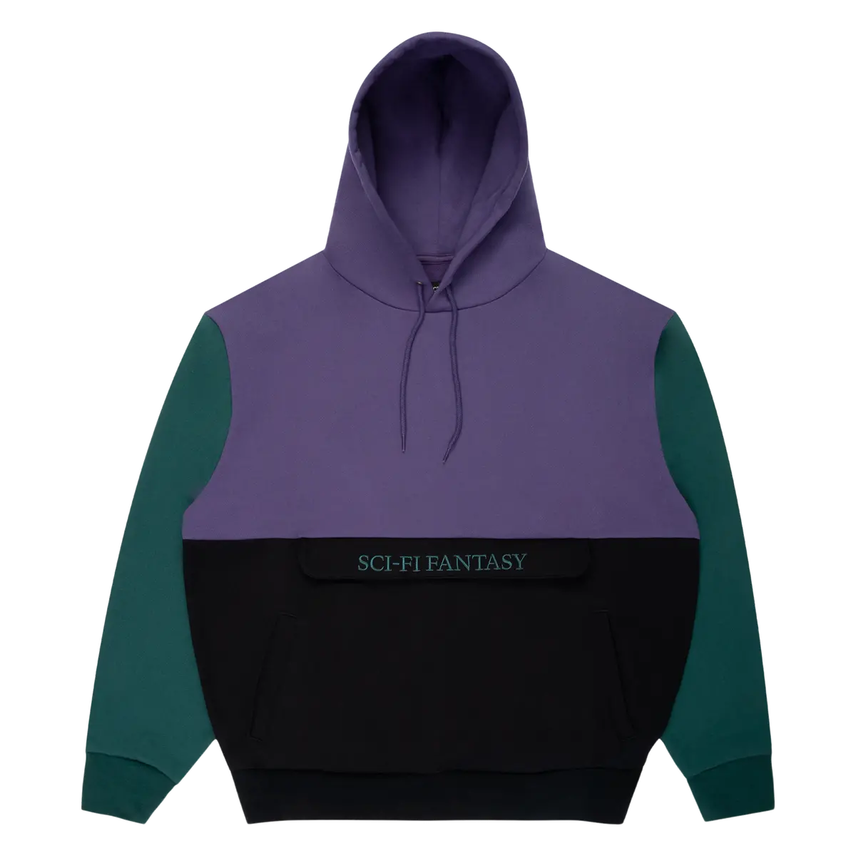 Sci-Fi Fantasy Colorblocked Hood Purple/Black 1