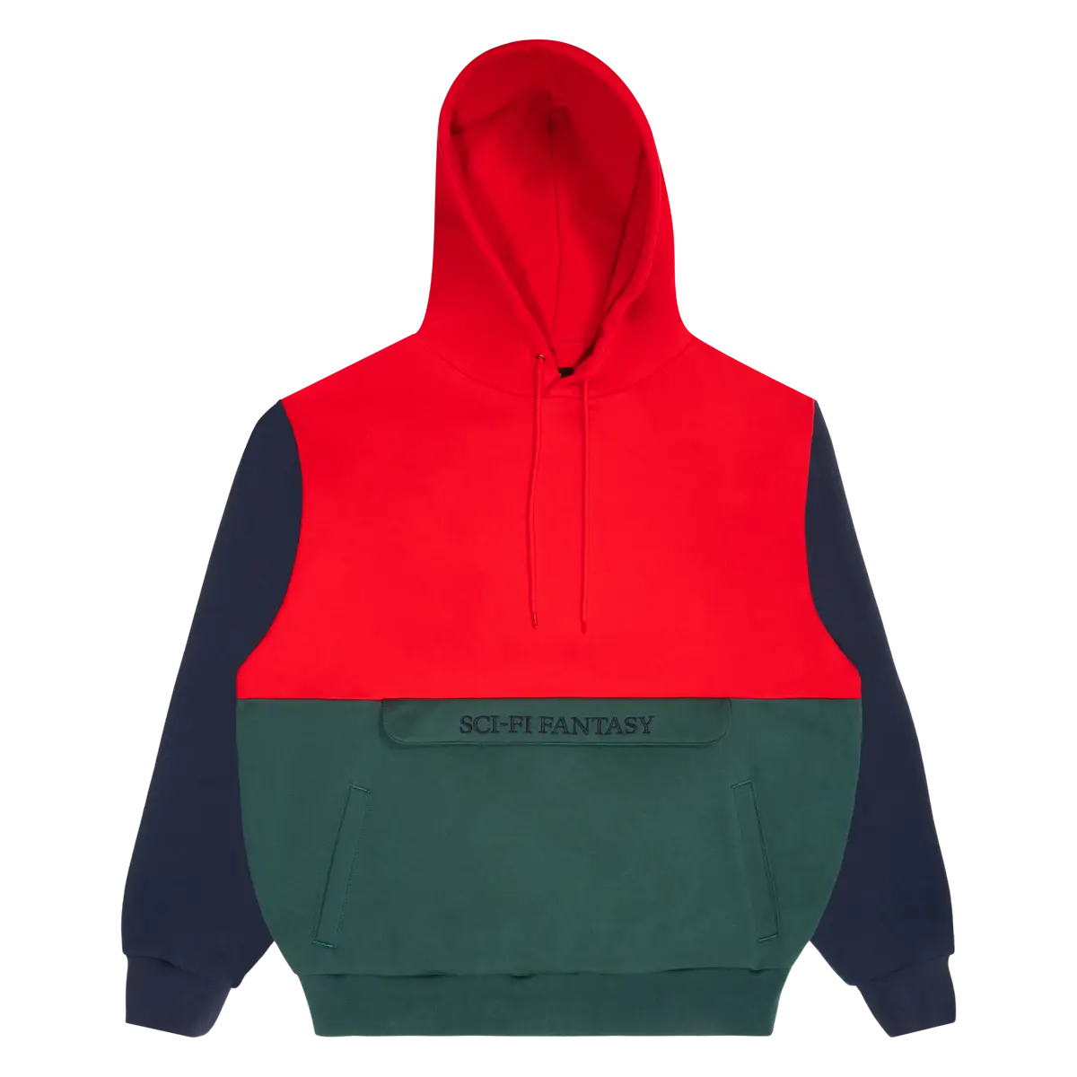 Sci-Fi Fantasy Colorblocked Hood Red/Green 1