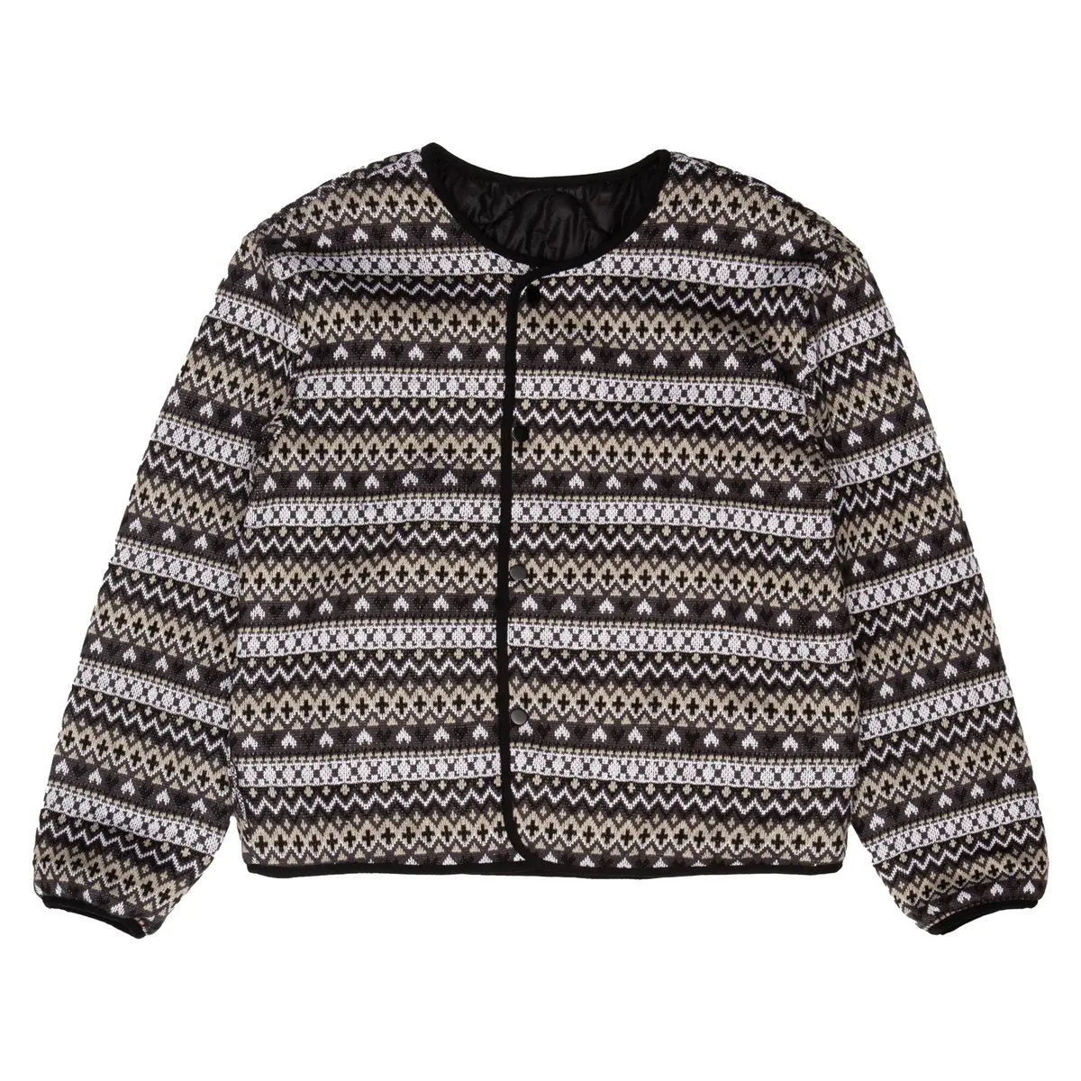 Sexhippies Reversible Jaquard Knit Insulated Jacket Black/Grey 1
