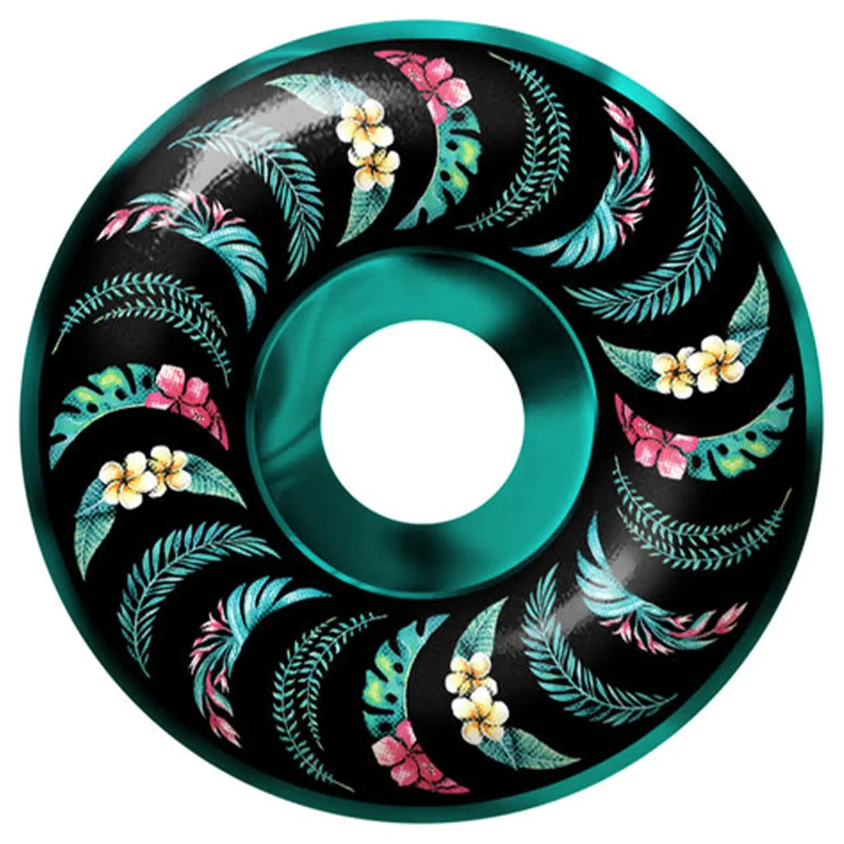Spitfire Wheels Floral Classic Black/Teal Swirl F4 53Mm 99A 1