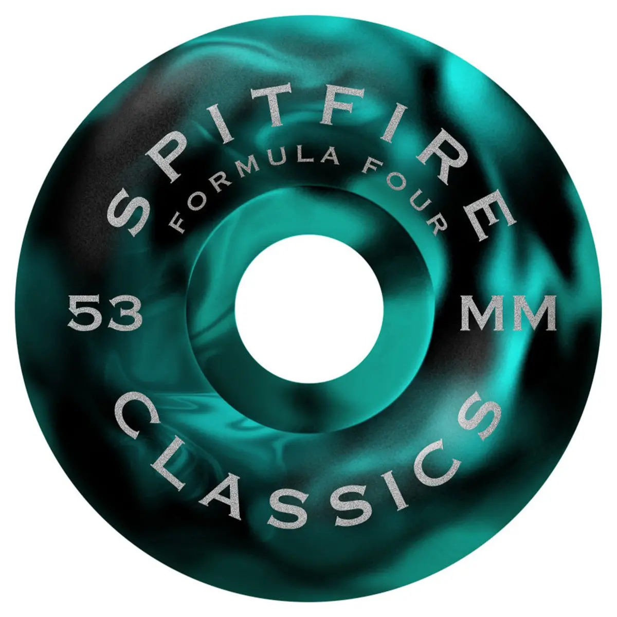 Spitfire Wheels Floral Classic Black/Teal Swirl F4 53Mm 99A 2