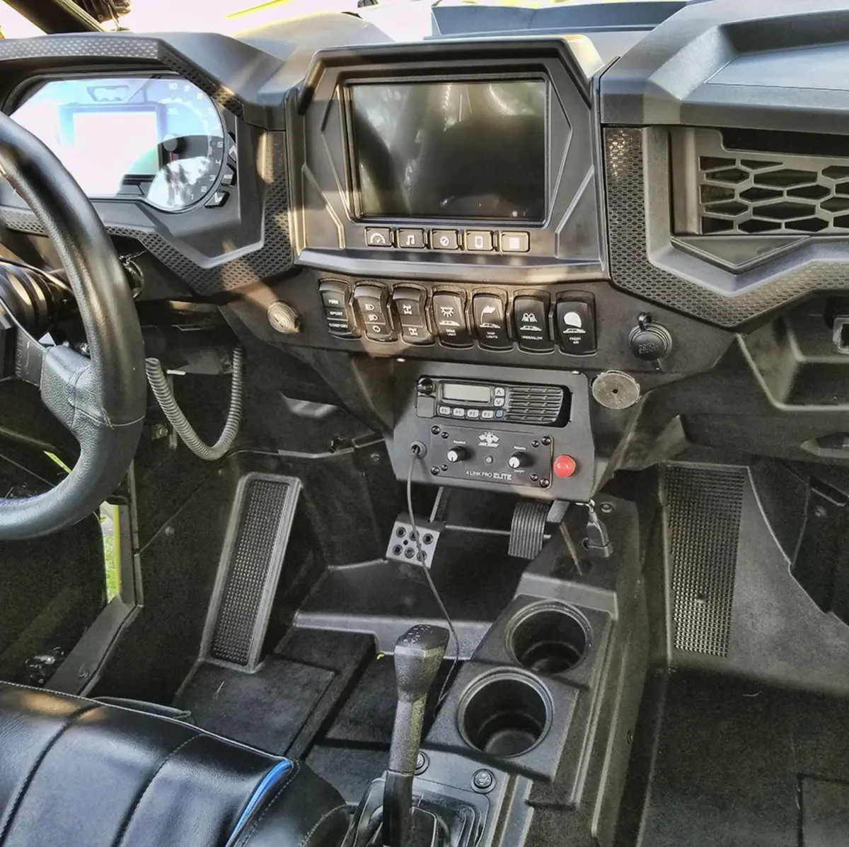 Pci Race Radios Polaris Rzr Twist-Lock Open Box Replacement Radio And Intercom Bracket 1