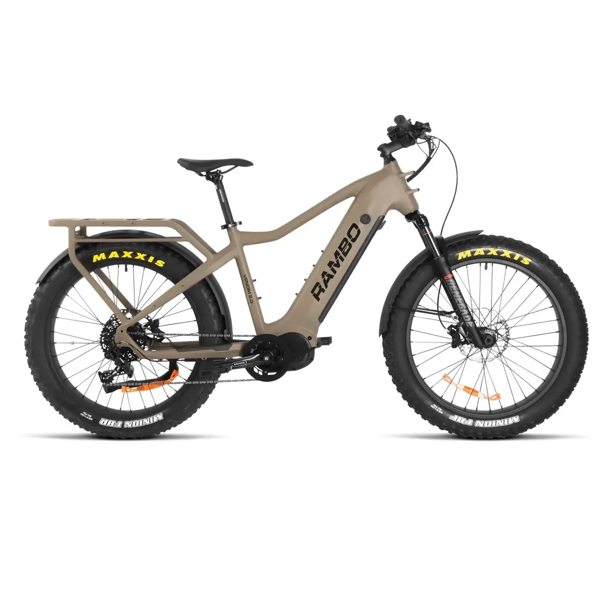 Rambo Venom 2.0 |1000W Mid-Drive, 4.8" Fat Tires Electric Hunting Bike 1