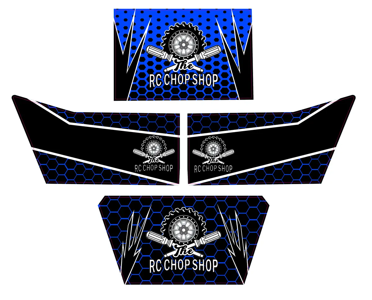 Speedy Rc R2 Short Panel Moon Buggy Wrap Kit Rc Chop Shop Theme (Various Colors) 1