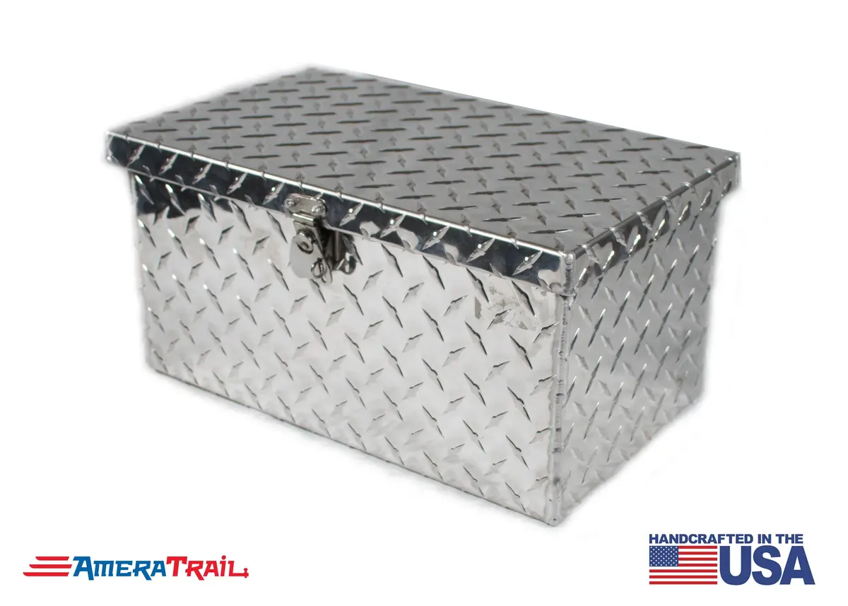 Mini Diamond Plate Toolbox, Pad Lock Latch - Rds 1