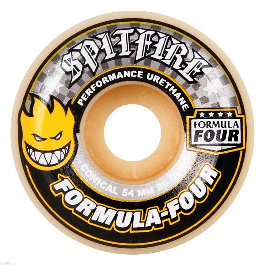 Spitfire Wheels F4 99D Conical Yellow Print 54Mm 1