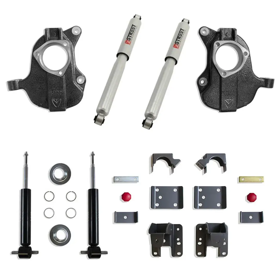 2014-2018 Silverado Stamped Steel/ Aluminum Arms Adjustable Drop Kit 3/5, 4/6, 4/7 2Wd & 4X4 1