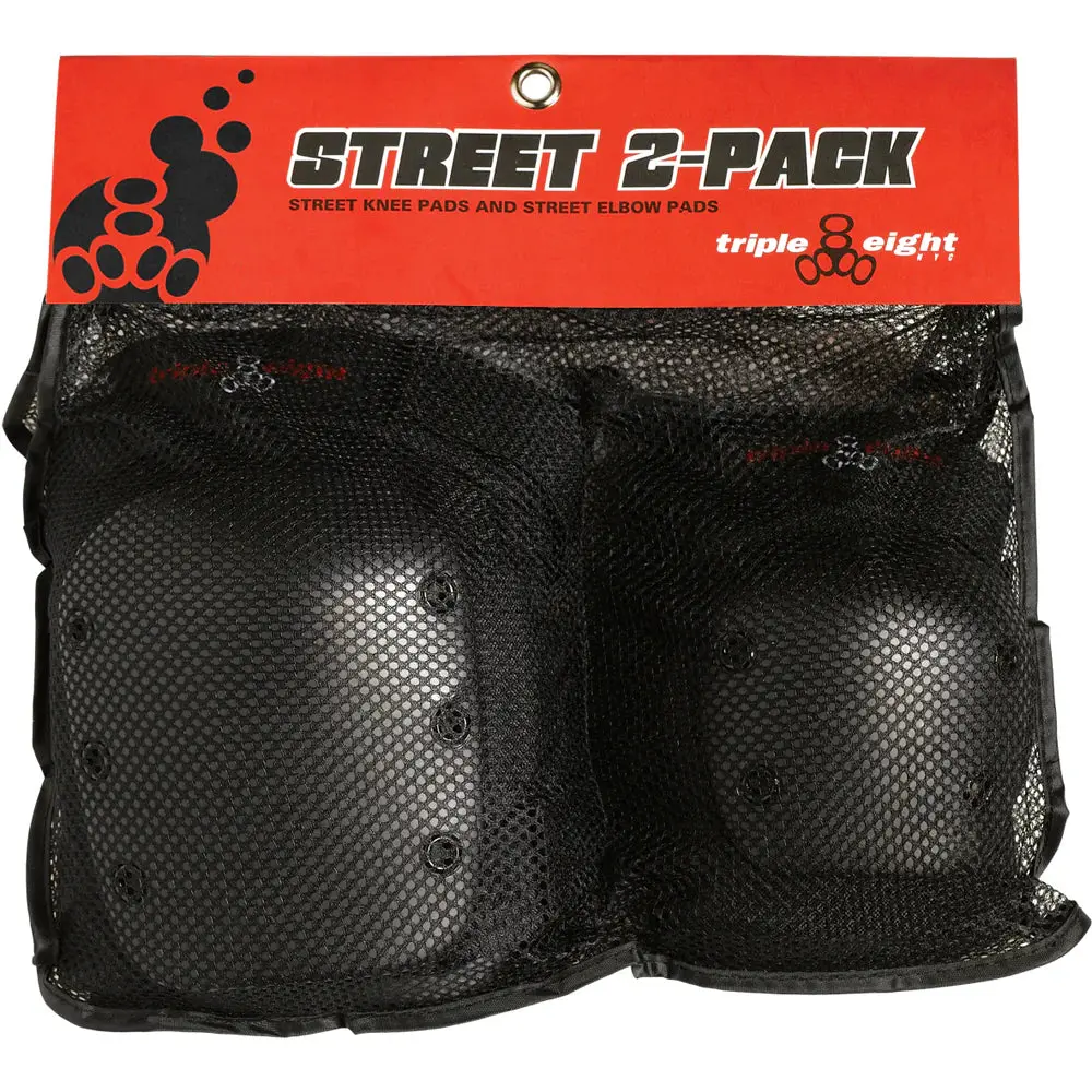 Triple 8 Pads Street 2 Pack Black 1