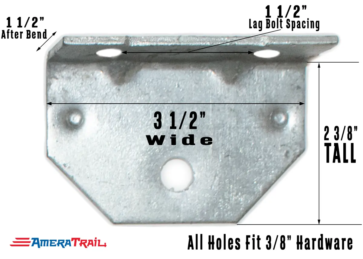 Angled Swivel Bracket For Adjustable Bunks - 1/8" Galvanized Steel 1