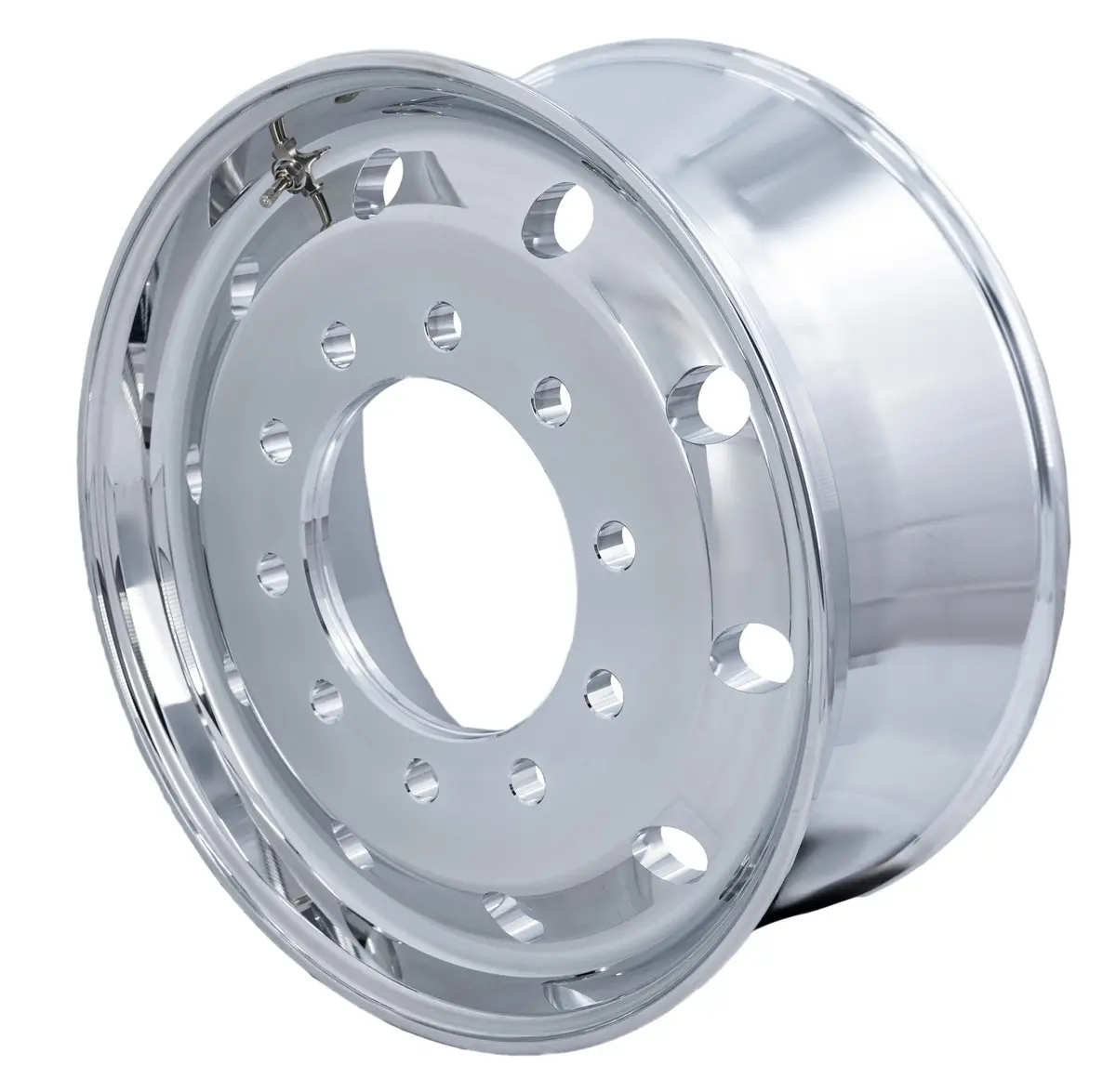 22.5 Aluminum Wheels – Polished Forged 22.5X9 Flat Face Front Hub Pilot Rims 1