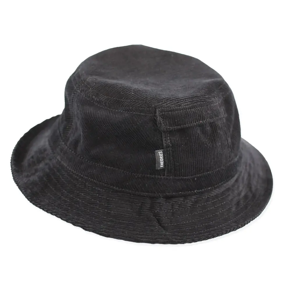 Theories Corduroy Bucket Hat Black 1