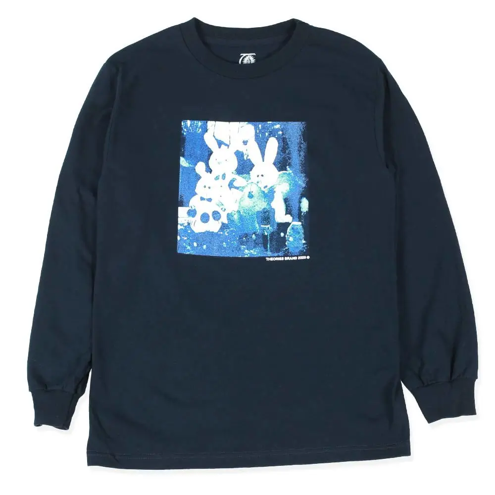 Theories Cyanotype Ls Tee Navy 1
