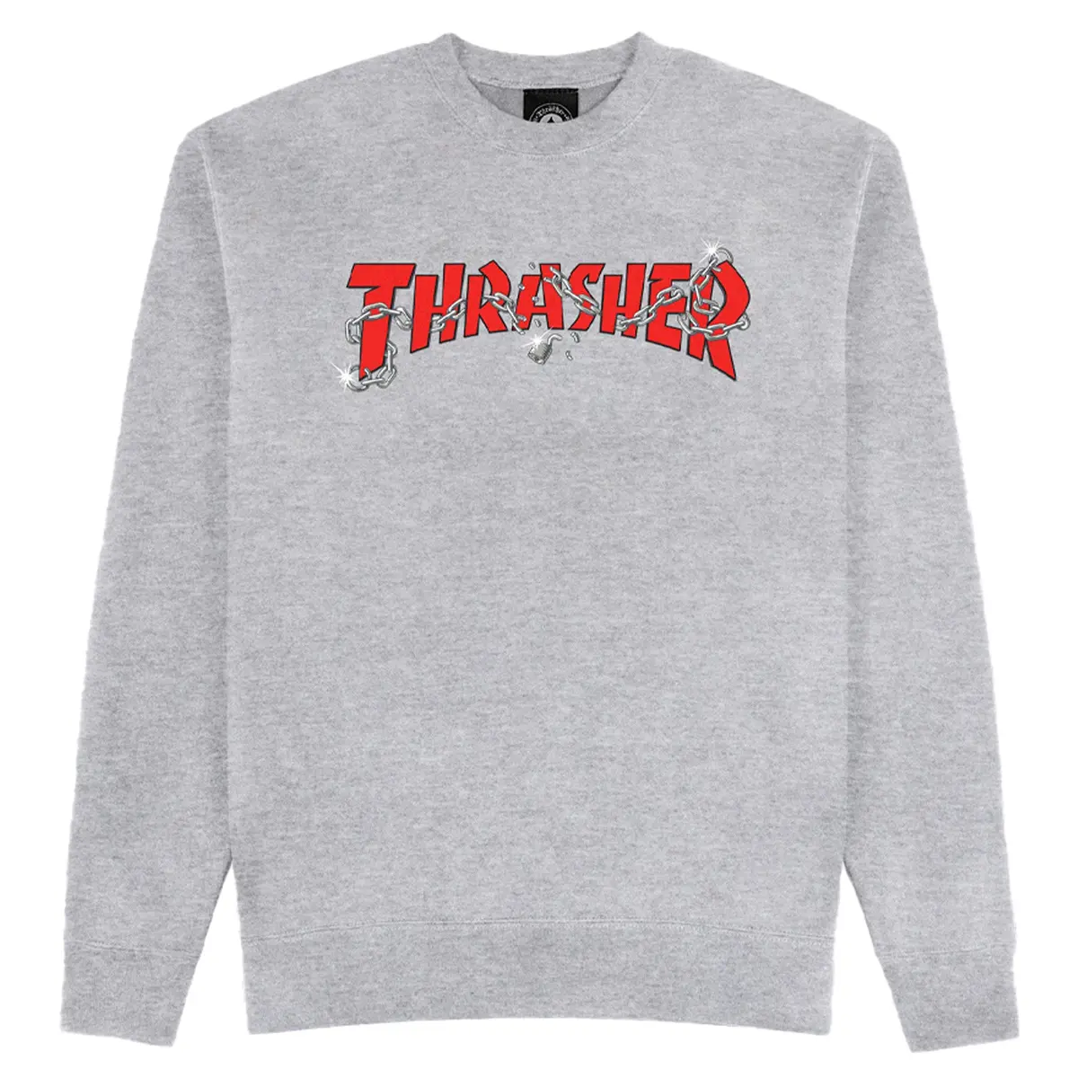 Thrasher Chains By Daniel Shepard Crewneck Sport Grey 1