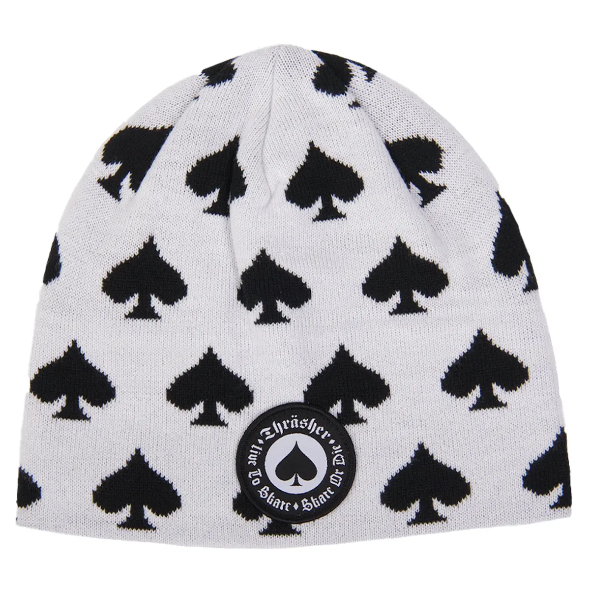 Thrasher Oath Skully Beanie White 1