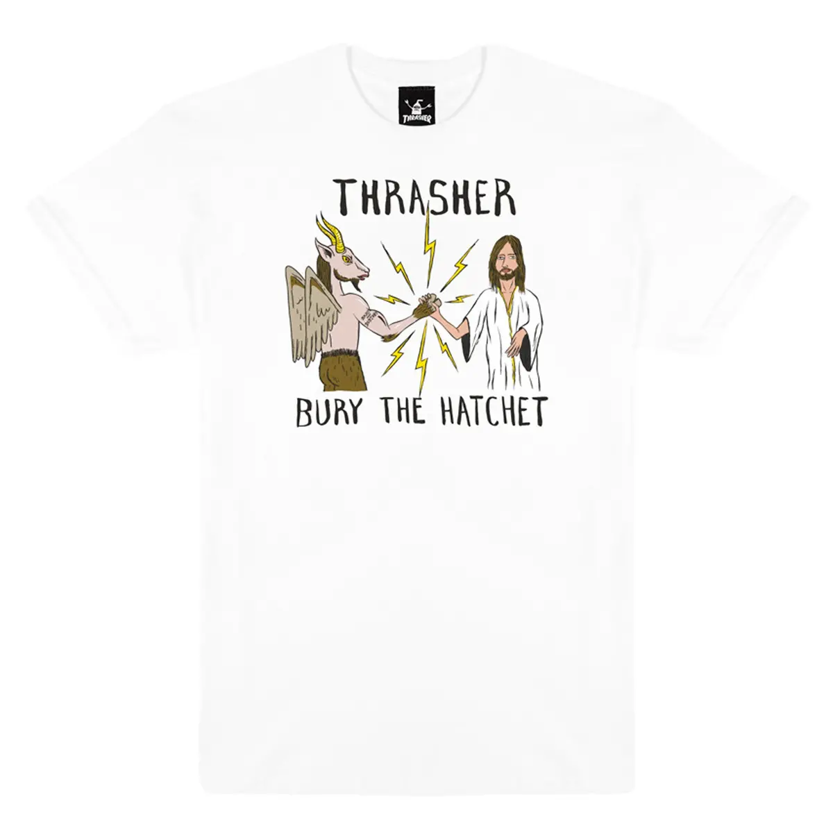 Thrasher X Toy Machine Bury The Hatchet Bth Tee White 1