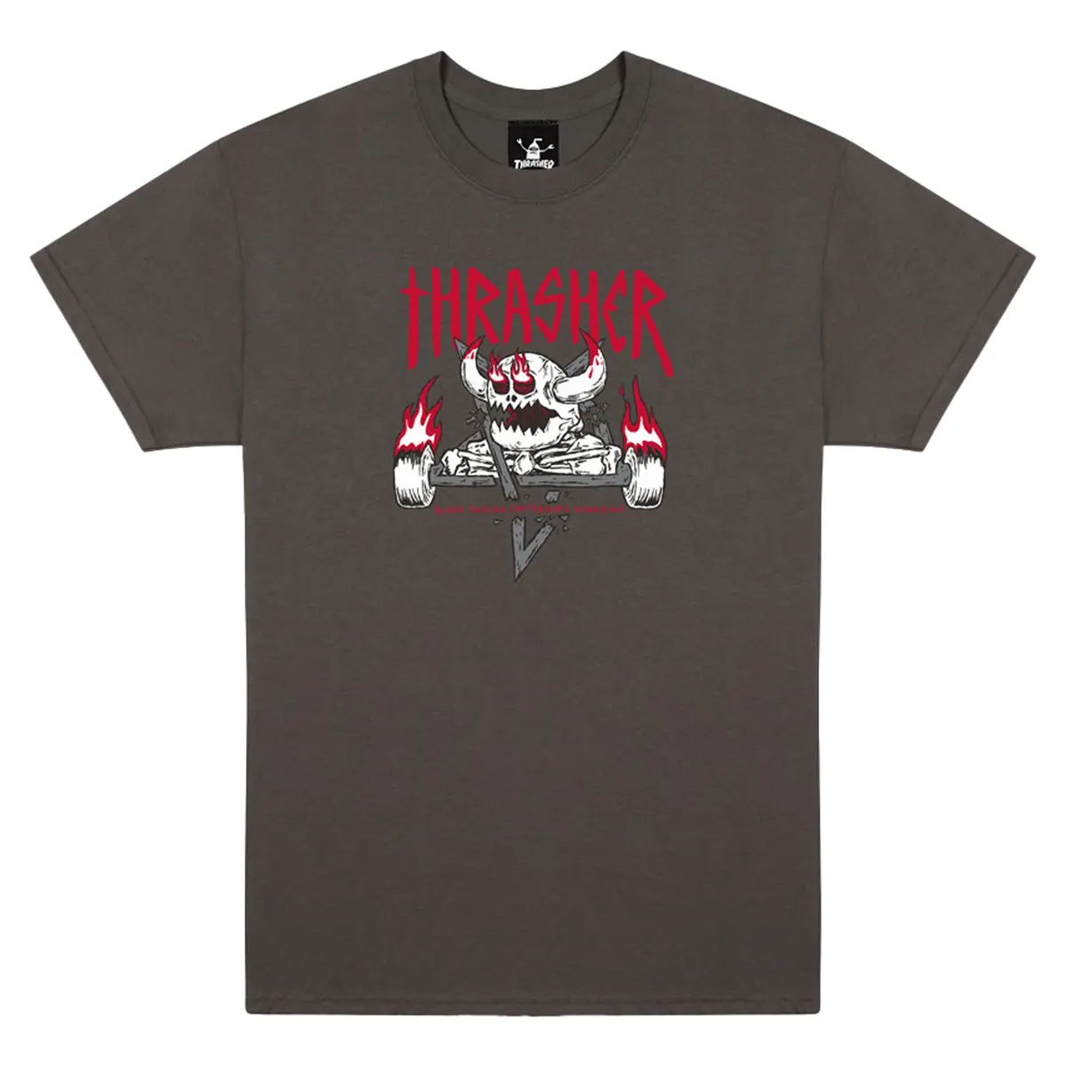 Thrasher X Toy Machine Monster-Gram Tee Charcoal 1