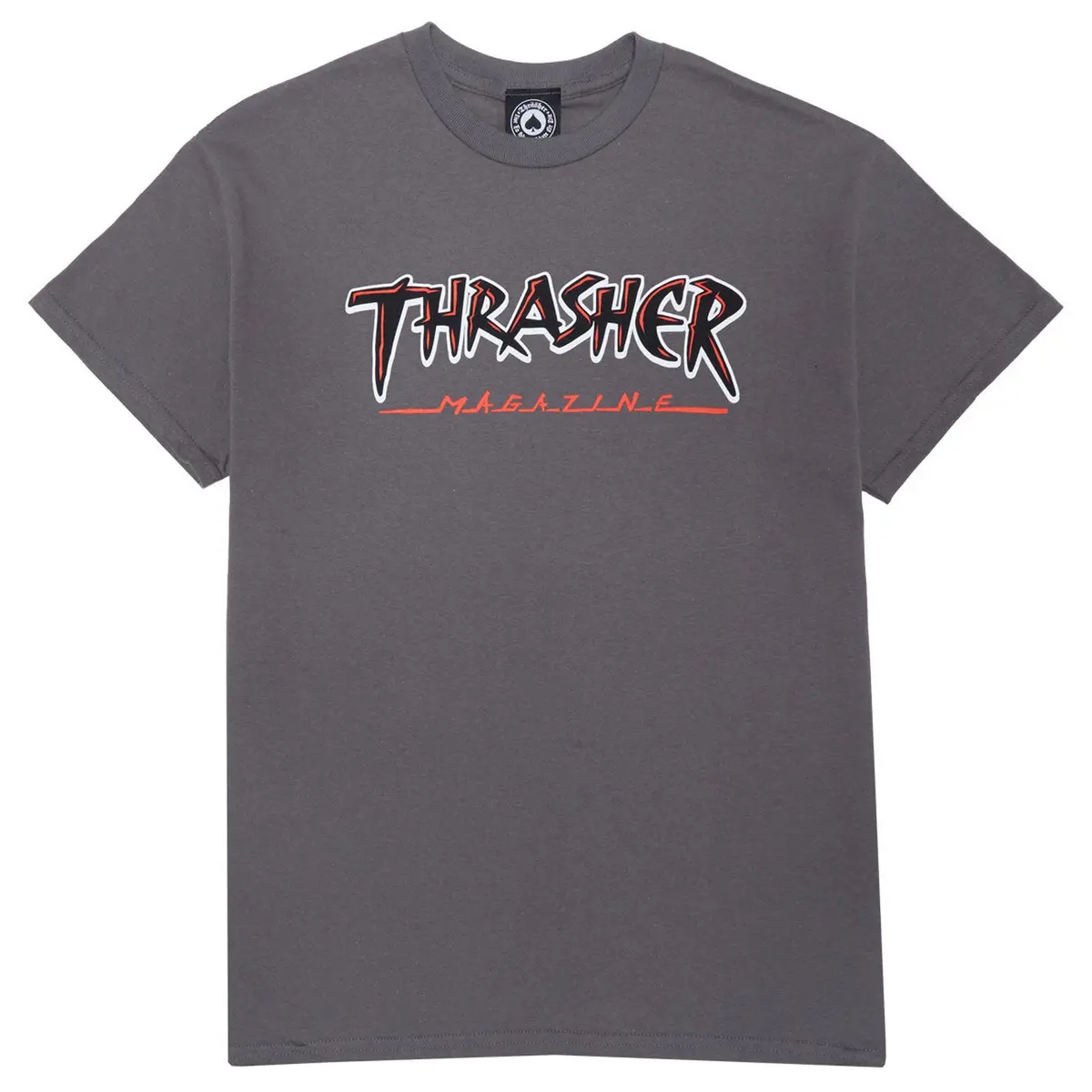 Thrasher Slash Tee Charcoal 1