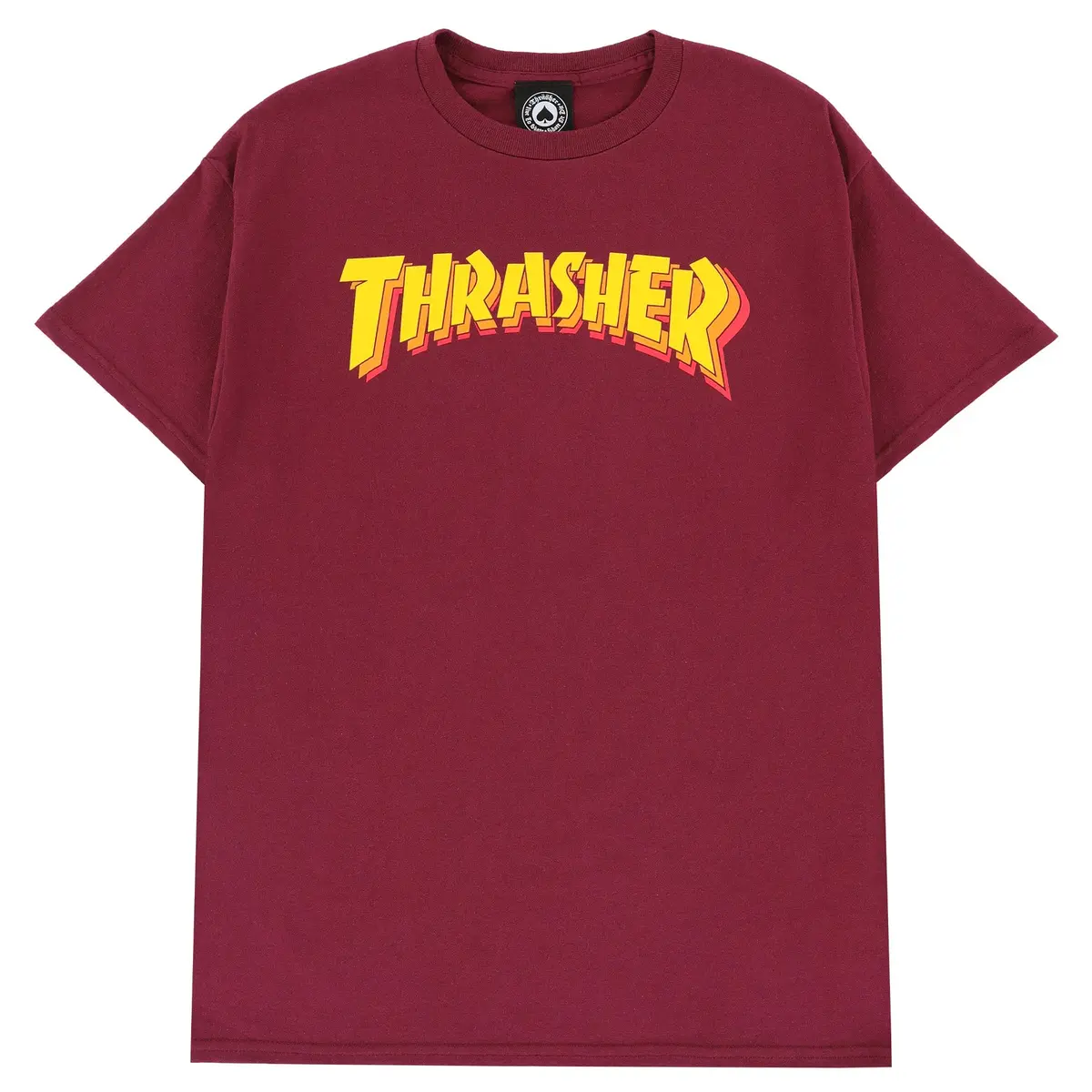 Thrasher Stacked Tee Maroon 1
