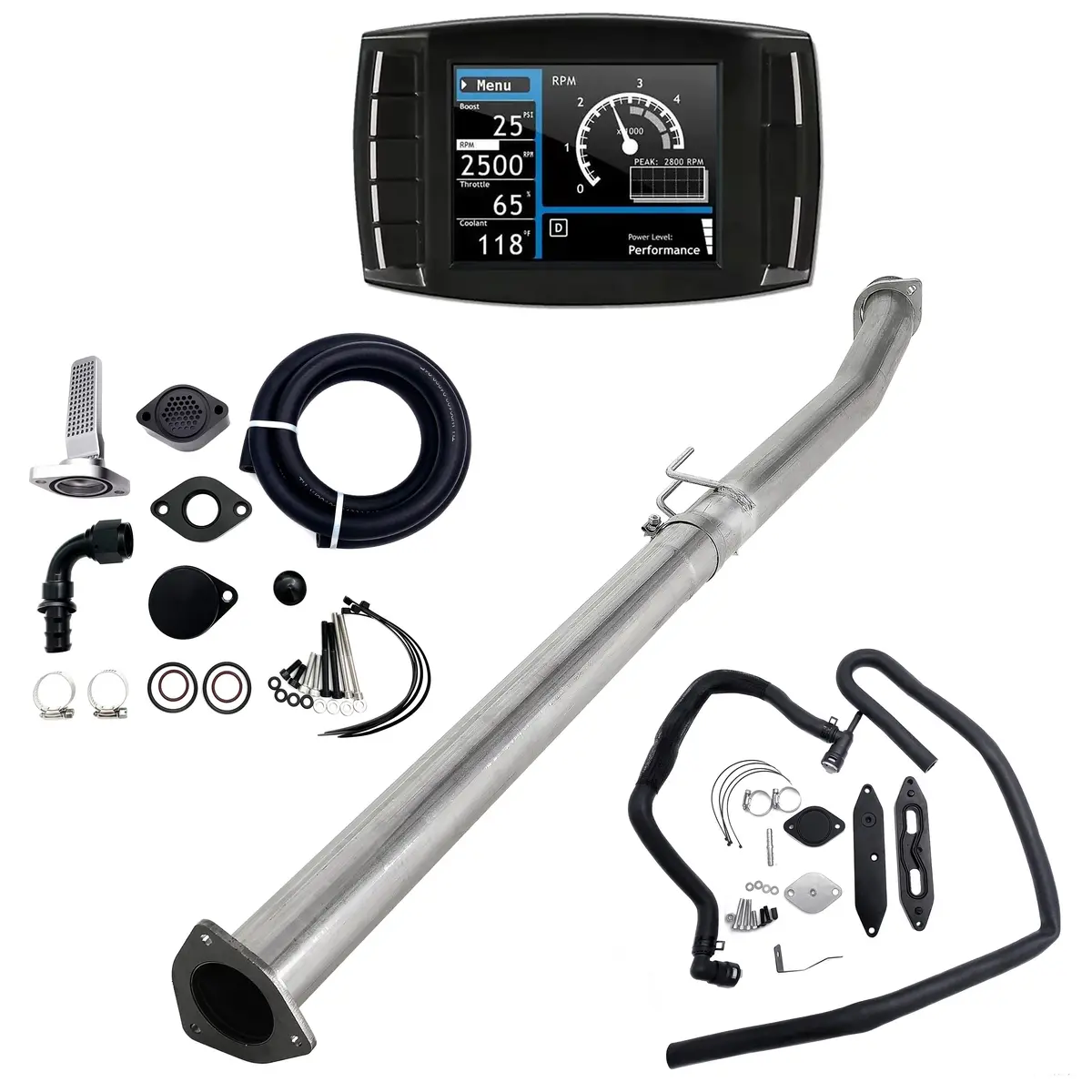 2011-2019 6.7L Ford Powerstroke 4" Dpf/Def/Egr/Ccv Delete All-In-One Kit 1