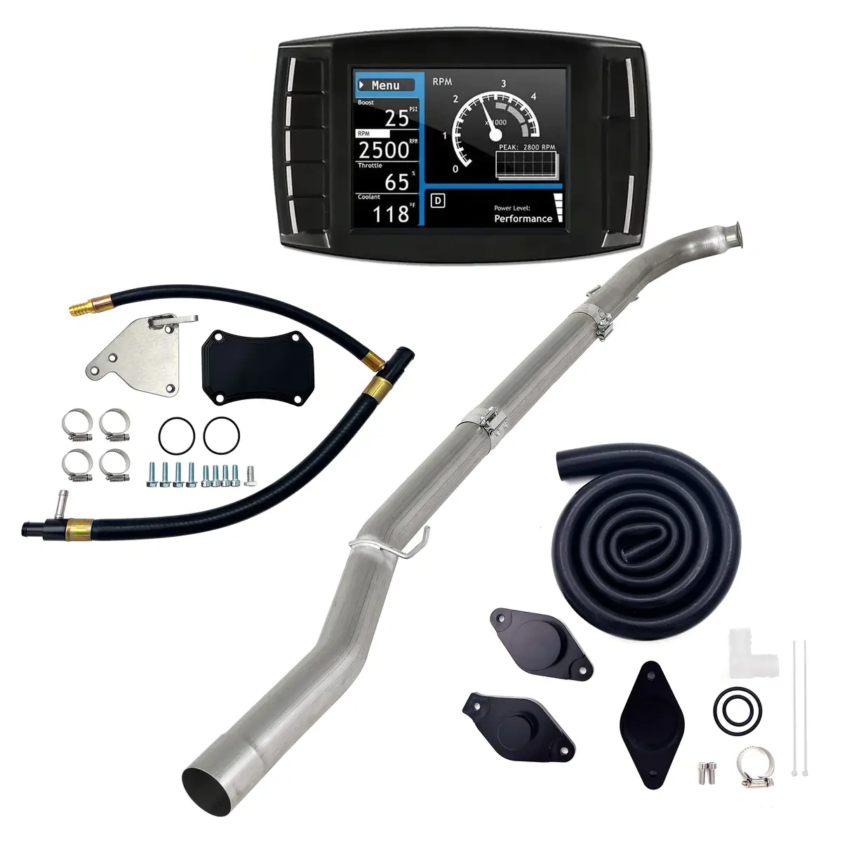 2011-2015 6.6L Duramax Lml 4" Dpf/Egr/Def/Ccv Delete All-In-One Kit 1
