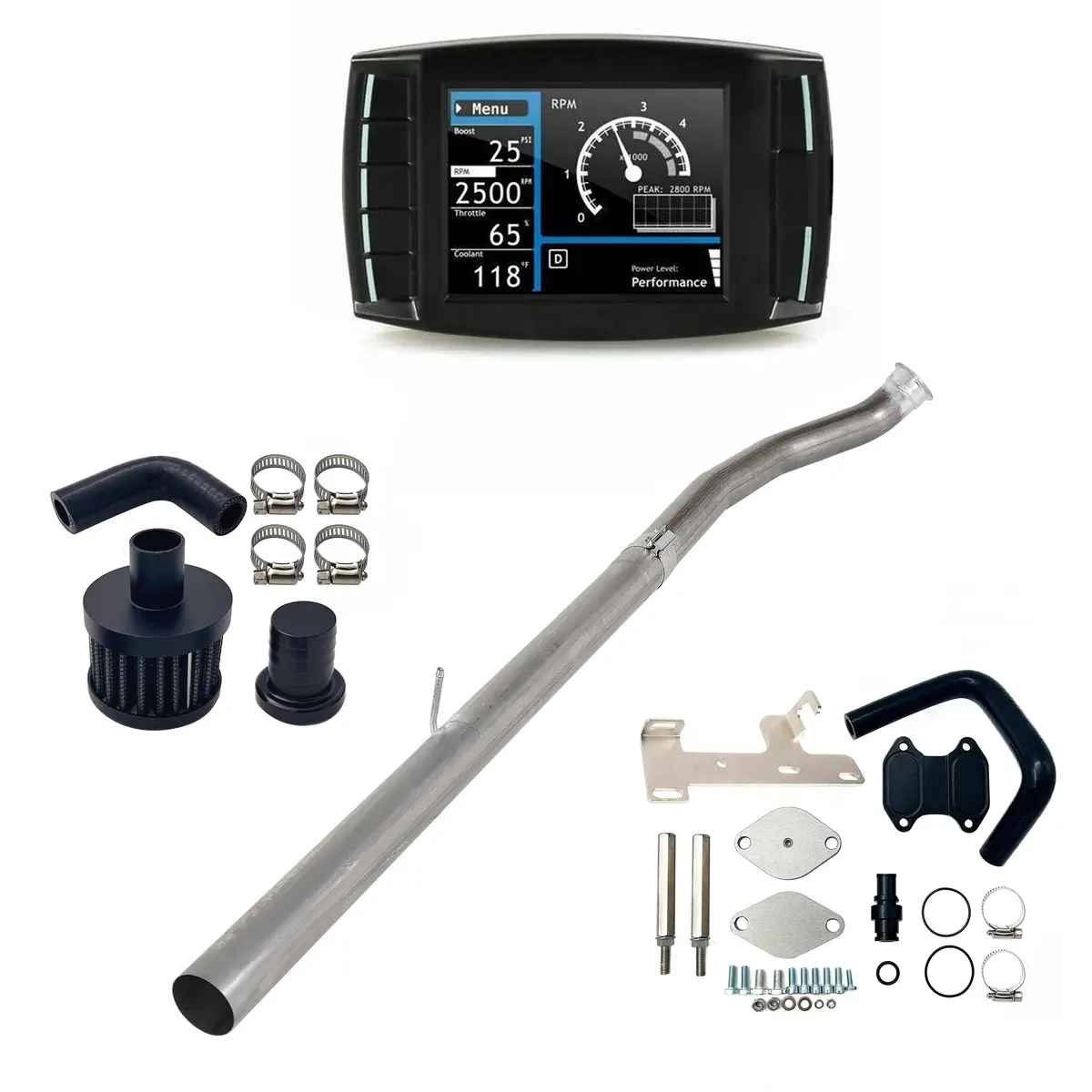 2010-2012 6.7L Ram Cummins 4" Dpf/Def/Egr/Ccv Delete All-In-One Kit 1