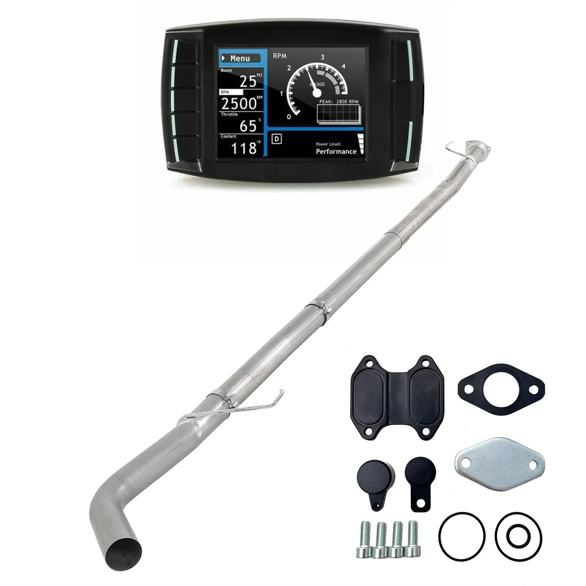 4" Dpf/Def/Egr Delete 2013-2019 6.7 Cummins Cab & Chassis All-In-One Kit 1