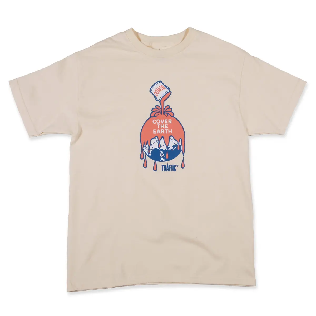 Traffic Cover The Earth Tee Cream 1