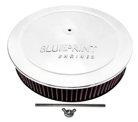 Air Cleaner With Flat Base - 14" Chrome 1