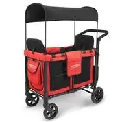 W2 Multifunctional Double Stroller Wagon 2 Seater Poppy Red Pre Order- Wonderfold 1