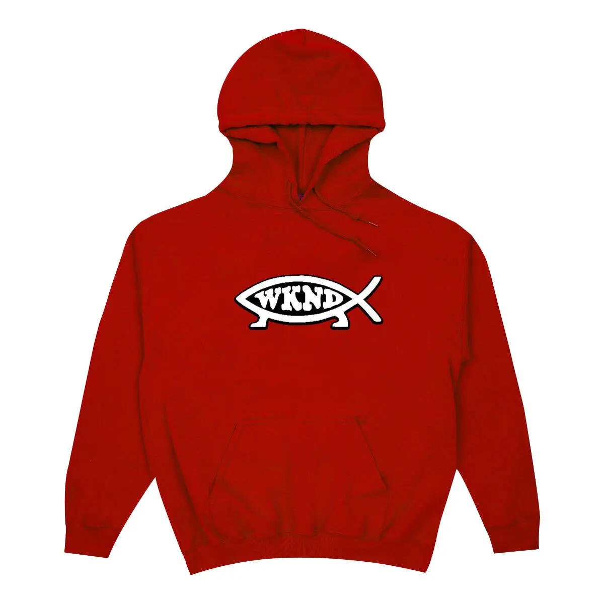 Wknd Fish Hoodie Red 1