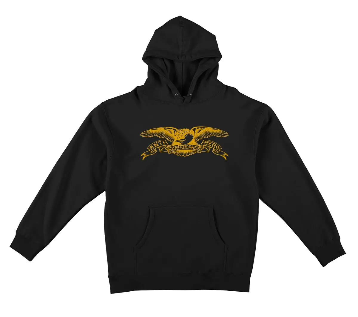Antihero Basic Eagle Hooded Sweatshirt Black/Gold 1
