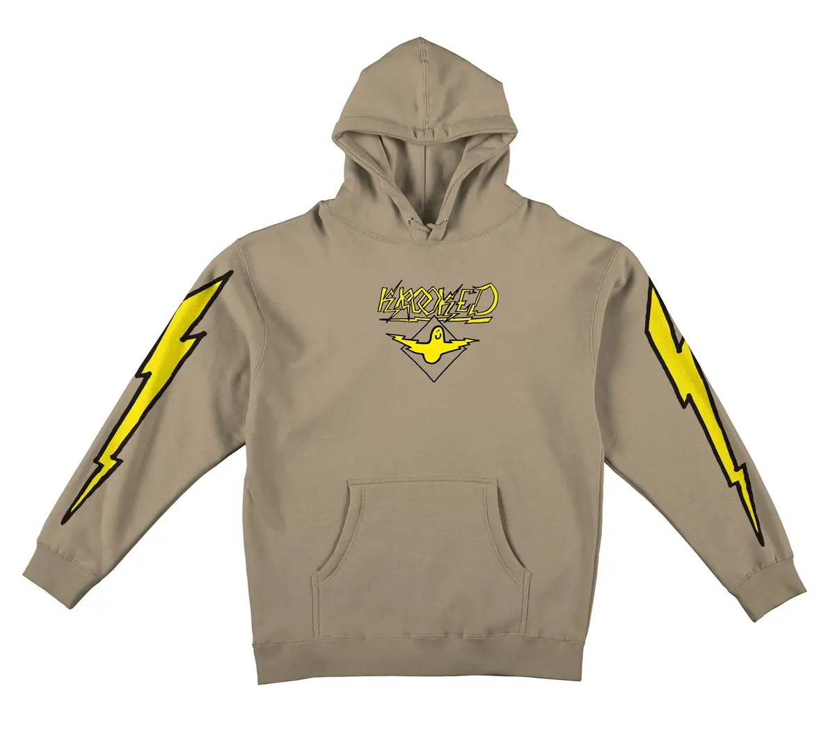 Krooked Bird Lightning Hoodie Sandstone 1
