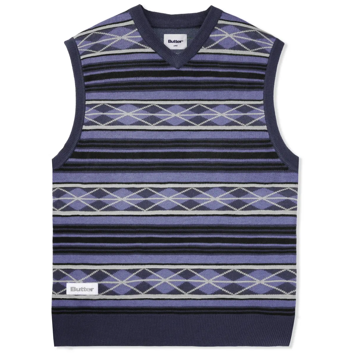 Butter Goods Wilson Knitted Vest Slate 1